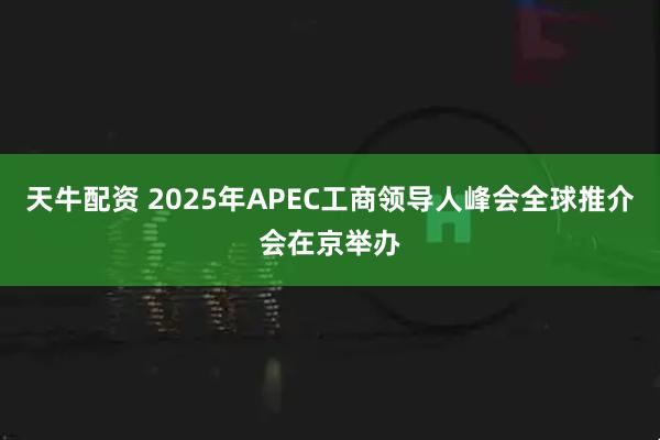 天牛配资 2025年APEC工商领导人峰会全球推介会在京举办