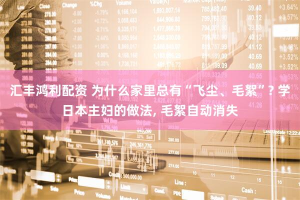 汇丰鸿利配资 为什么家里总有“飞尘、毛絮”? 学日本主妇的做法, 毛絮自动消失